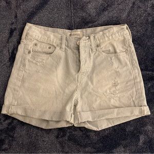 Madewell Striped High Waisted Shorts